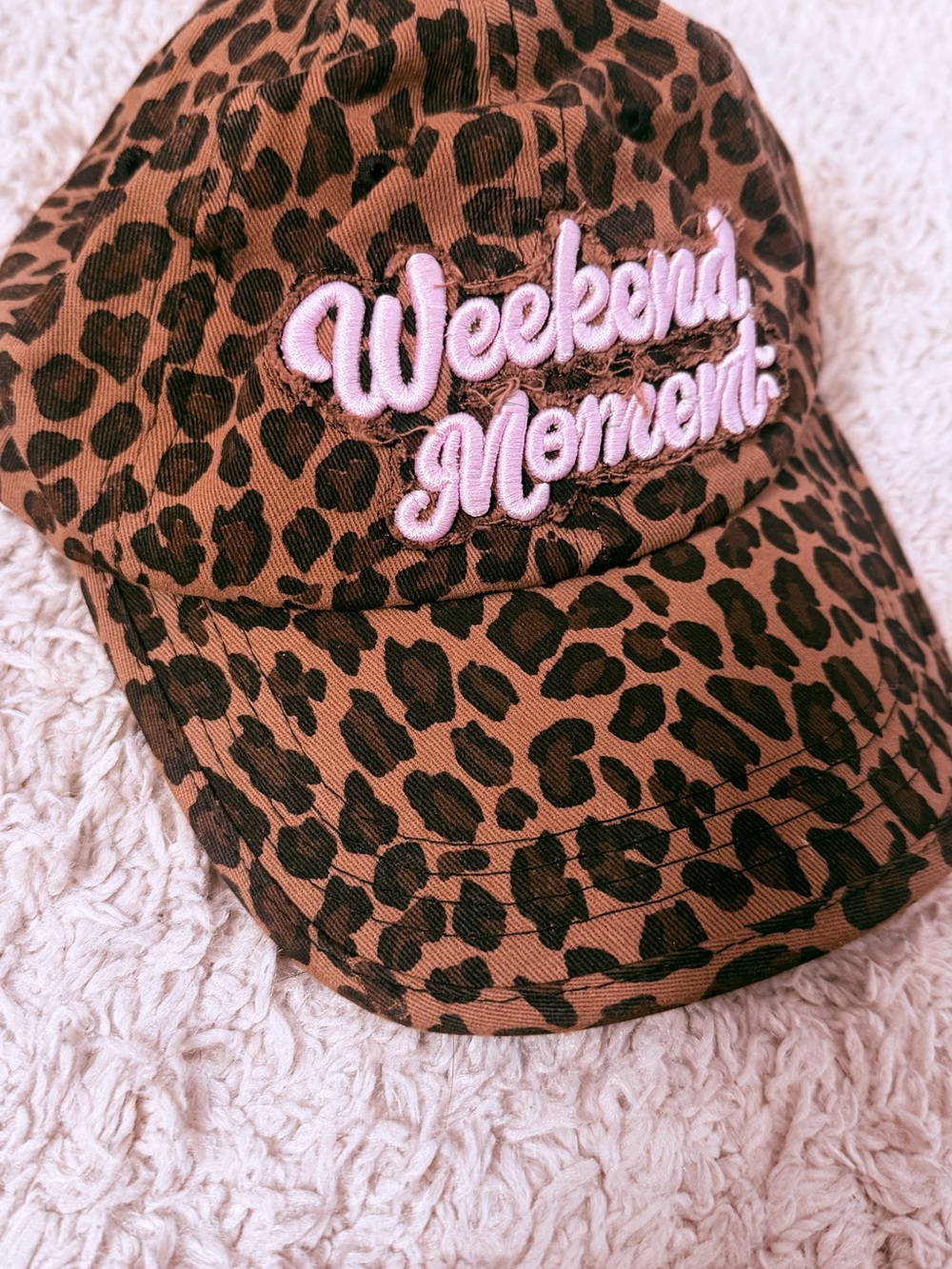 Weekend Moments Leopard Print Baseball Cap - Brown
